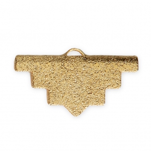 Terminale forma etnica diamantato 20x11 mm rodiato x1