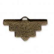 Terminale forma etnica diamantato 20x11 mm bronzo x1|raw }}