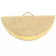 Terminale mezzaluna diamantato 25x13 mm dorato x1