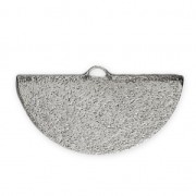 Terminale mezzaluna diamantato 25x13 mm rodiato x1|raw }}