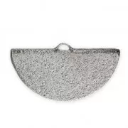 Terminale mezzaluna diamantato 25x13 mm rodiato x1