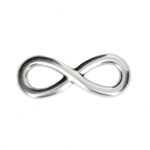 Distanziatore infinito per bracciale o collana 30x11 mm Placcatura argento antico