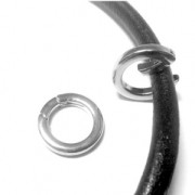 Chiusura rotonda 20 mm  Placcatura argento antico x1