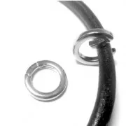 Chiusura rotonda 20 mm Placcatura argento antico x1