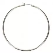 Orecchini in metallo da decorare 60x1.9mm Placcatura argento fino x2