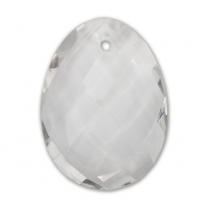 Pendente sfaccettato ovale 20x15 mm Crystal x1