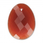 Pendente sfaccettato ovale 20x15 mm Red Agate x1|raw }}