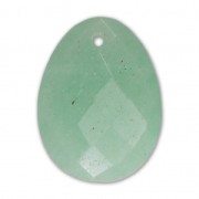 Pendente sfaccettato ovale 20x15 mm Amazonite x1|raw }}