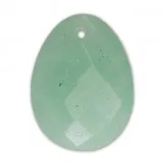Pendente sfaccettato ovale 20x15 mm Amazonite x1