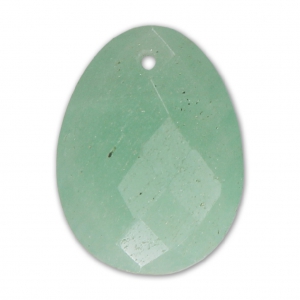 Pendente sfaccettato ovale 20x15 mm Amazonite x1