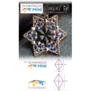 Mini Diamonduo 2-hole 4x6 mm Silver Mat x5g