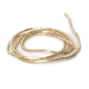 Canna riccia per ricamo - Spille e gioielli ricamati 1 mm - Oro chiaro x5g