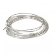 Canutiglia striata per ricamo - per spille & bijoux ricamati 1 mm Silver x1m