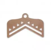 Terminali per tessitura rocailles/Delica Perles & co 18 mm oro rosa