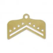 Terminali tessitura di perline rocailles Perles & co 18mm Dorato con oro fino