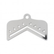 Terminali per tessitura di perline rocailles/Delica Perles & co 18 mm argentato