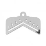 Terminali per tessitura di perline rocailles/Delica Perles & co 18 mm argentato