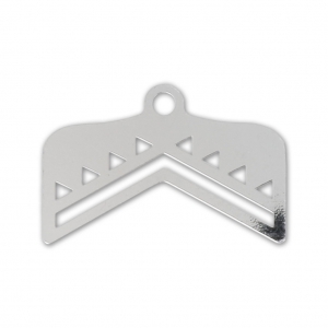 Terminali per tessitura di perline rocailles/Delica Perles & co 18 mm argentato