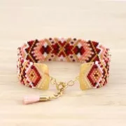 Terminali per tessitura di perline Perles & co 18 mm oro rosa