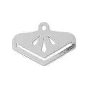 Terminali per tessitura rocailles/Delica Perles & co 18 mm argentato