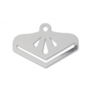 Terminali per tessitura rocailles/Delica Perles & co 18 mm argentato