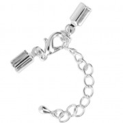 Chiusura terminale 4mm Placcatura argento fino|raw }}