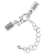 Chiusura terminale 4mm Placcatura argento fino