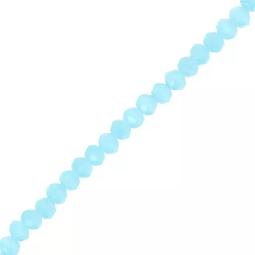 Perline schiacciate sfaccettate mm. 3.5x3mm Sky Blue x35cm