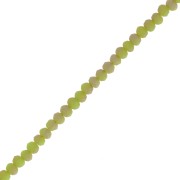 Perline schiacciate sfaccettate mm. 3x2 mm Pale Green Frosted x45cm|raw }}