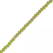 Perline schiacciate sfaccettate mm. 3x2 mm Pale Green Frosted x45cm