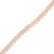 Perline schiacciate sfaccettate mm. 3x2 mm Almond Frosted x38cm