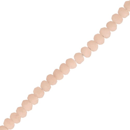 Perline schiacciate sfaccettate mm. 3x2 mm Almond Frosted x38cm