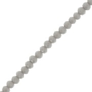 Perline schiacciate sfaccettate mm. 3x2 mm Grey x40cm|raw }}