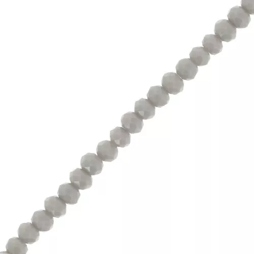 Perline schiacciate sfaccettate mm. 3x2 mm Grey x40cm