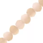 Perle sfaccettate rotonde 4x3mm - Blanched Almond Frosted x45cm