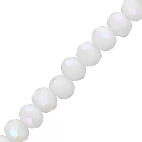 Cipollotti/ Rondelle cinesi 6x5 mm - White Opaque AB x41cm