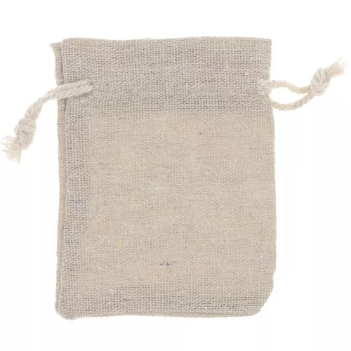 Astuccio in lino per gioielli 80x100 mm - Beige x1