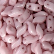 StormDuo 2-hole in vetro di Boemia in vetro di Boemia 3x7 mm Opaque Light Rose Ceramic Look  x50