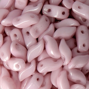 StormDuo 2-hole in vetro di Boemia in vetro di Boemia 3x7 mm Opaque Light Rose Ceramic Look  x50