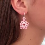 StormDuo 2-hole in vetro di Boemia in vetro di Boemia 3x7 mm Opaque Light Rose Ceramic Look  x50