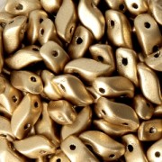 StormDuo 2-hole in vetro di Boemia 3x7 mm Gold Mat x50|raw }}