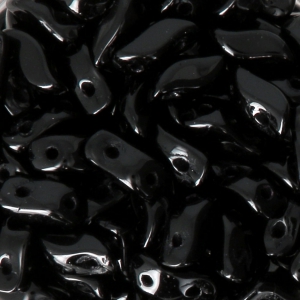 StormDuo 2-hole in vetro di Boemia 3x7 mm Jet x50