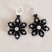 StormDuo 2-hole in vetro di Boemia 3x7 mm Jet Hematite x50