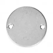 Distanziatore 2 fori per bracciale 20mm Acciaio inox x1