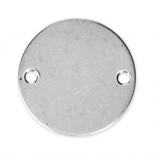 Distanziatore 2 fori per bracciale 20mm Acciaio inox x1