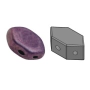 Perle in vetro Paros® par Puca® 7x4mm Opaque Luster Amethyst x10g|raw }}