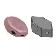 Perle in vetro Paros® par Puca® 7x4mm Opaque Lilas Ceramic Look x10g