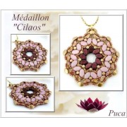 Perle in vetro Paros® par Puca® 7x4mm Red Copper Mat x10g