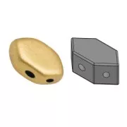 Perle in vetro Paros® par Puca® 7x4mm Gold Mat x10g