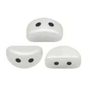 Perle in vetro Kos® par Puca® 6x3mm Opaque White Ceramic Look x10g